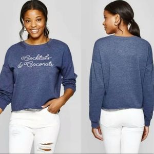 Zoe + Liv Cocktails and Coconuts Sweater Top XS